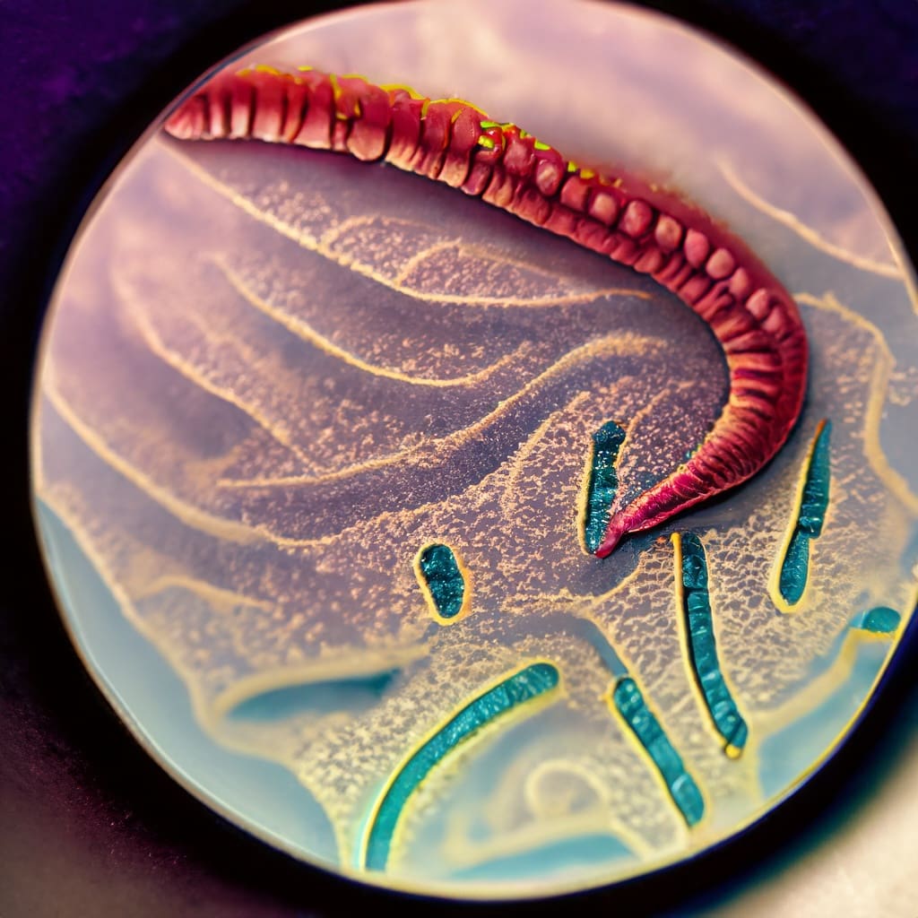 different ypes of nematode under microscope
